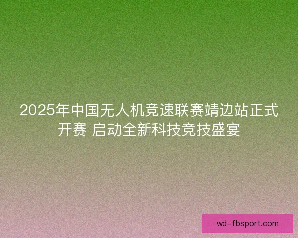 2025年中国无人机竞速联赛靖边站正式开赛 启动全新科技竞技盛宴